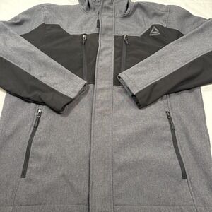 JACKET HOODED PARKA REEBOK Snowboard Men XL Lined Zip Pockets Winter coat